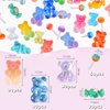 editTime 160PCS Kawaii Colorful Resin Acrylic 3D Bear Nail Art Charms for Nail DIY Crafting Scrapbook Accessories (Multicolor4)