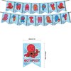 Octopus Birthday Party Supplies Cute Octopus Party Decorations Include HAPPY BIRTHDAY Banner Balloons Cake Topper Cupcake Toppers Cartoon Animals Birthday Party Decorations