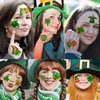 EGMBGM 49 PCS St. Patrick's Day Tattoos Stickers For Kids Women Men, 3D Green Shamrock Temporary Tattoos St Patricks Day Irish Party Favor, Saint Patricks Day Accessories Lucky Clover Tattoos Adults