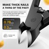 BEZOX Stainless Steel Toenail Clippers for Thick Toenails - Comfortable Rebound Thick Spring Toe Nails Clipper for Thick Nails for Seniors, Precision Fingernail Clippers for Men and Women - Black