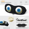 Eye Sleep Mask Funny Blindfold for Women Men Kid, Upgraded 3D Contoured 100% Blackout Sleeping Mask with Adjustable Strap, Soft Night Blindfold for Travel Naps Shift Works Games