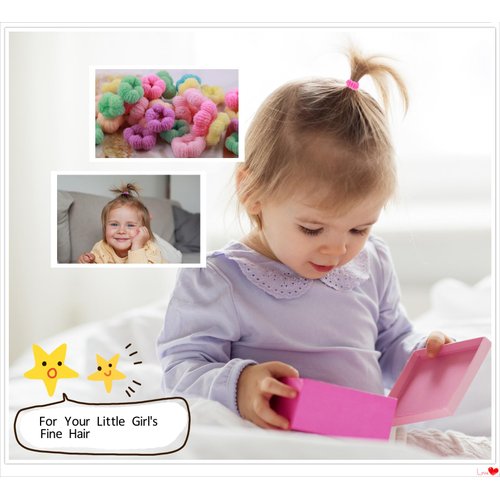 WDGROW Mini Hair Ties for Baby Girl,120pcs,Ponytail Holder forToddler Girls,Age 0-4,Adult's Fine Hair,Elastic Thin Soft Hair Bands,Candy Color,No Damage Tiny Hair Scrunchies(Muti-colored A)