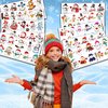 100PCS Chritsmas Snowman Temporary Tattoos Stickers Winter Theme Birthday Party Decorations Décor Supplies Favors Merry Xmas Snowflakes Tattoo Sticker Gifts For Boys Girls School Prizes Carnival