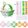 Naler 10 Pieces Mini Paper Easter Baskets DIY Bunny Baskets Gift Candy Treat Boxes with Handle for Easter Egg Hunt Party Supplies Easter Decorations