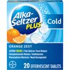 Alka-Seltzer Plus Cold Medicine, Orange Zest Effervescent Tablets with Pain Reliever/Fever Reducer, Orange Zest, 20 Count