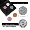 Fillwie Pink Glitter Eyeshadow Magnetic Pan - High Pigmented Fine Sparkly Single Eyeshadow, Metallic Face Glitter Rave, Glossy Korean Eyes Makeup Product (Bubblegum Bling)