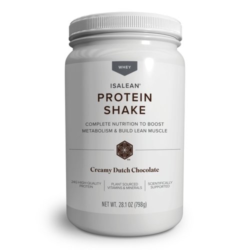 Isagenix IsaLean Shake - Meal Replacement Protein Shake Supports Healthy Weight & Muscle Growth - Protein Powder Enriched with 23 Vitamins - Creamy Dutch Chocolate, 30.1 Oz (14 Servings)