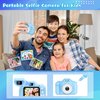 CL FUN Kids Camera, Video Camera for Kids Girls/Boys Age 3-12, HD Digital Camera for Toddler, Portable Kids Selfie Toy Camera with 32GB Card, Christmas Birthday Festival Present for Kids (Blue)