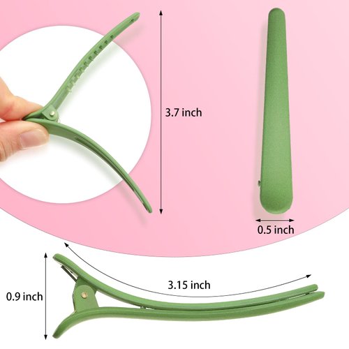 Geosar 24 Pcs Hair Sectioning Clips, Duck Billed Hair Accessories for Styling, Plastic Hair Clips with Container, 2.95 Inch, Colorful, for Women