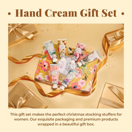 Hand Cream Gift Set - Hand Cream for Women, Hand Lotion Set for Dry Cracked Hands, Holiday Gift for Mother's Day Valentine's Day Christmas, Travel Size Hand Lotion for Women. 6 x 1.0 oz/30ml
