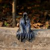 Peibang 5.9 Inch Mysterious Black Robe Statue -Spooky Decorations with Resin Figurine