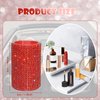SuperKaKa Car Lip Balm Chapstick Holder- Upright lipsticks Organizer Case with Sparkling Rhinestones Diamond, Auto Interior Accessories Mount Cute Valentines Day Gifts for Cars (Red Bling)