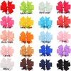 CÉLLOT 40Pcs 3.5 Inch Boutique Grosgrain Ribbon Pinwheel Hair Bows Alligator Clips For Girls Toddlers Accessories Teens Gifts In Pairs