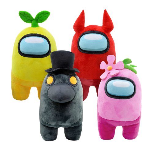 Zoofy Among Us - Black with Top Hat & Face Mask - 12" Plush