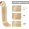 Doupor Clip in Hair Extensions Real Human Hair,Highlight Mixed Bleach Blonde Remy Human Hair Seamless Clip in Hair Extensions Soft Natural Clip ins for women,18p/613 8pcs 105g 20inch