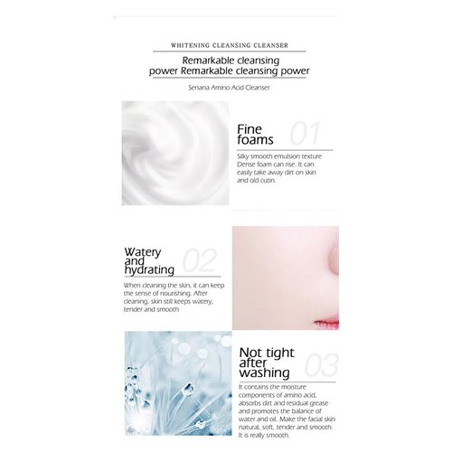 SENANA Exfoliating Cleanser with Centella Asiatica and Glycerin, Hydrating Amino Acid Face Wash for Deep Cleansing and Oil Control (60g), Korean Skin Care, For All Skin Types