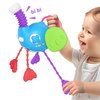 iPlay, iLearn Baby Sensory Toys for 1 Year Old, Infant Montesori Pull String Toy, Silicone Teething Toy, Toddler Car Seat Toy, Airplane Travel Activity Birthday Gifts for 12 18 Month 2 Yr Old Boy Girl