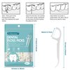 Adult Floss Stick, Floss Picks, 100 pcs per Bag, Comes with a Carrying case for 10 flossing Sticks, The Threads are Made of Special Material for Dental Floss，2 Bags = 200 pcs.
