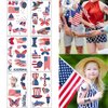 GeRRiT Independence Day Temporary Tattoos American Flag Stickers Red White Blue Tattoo Stickers 4th of July Stickers for Face Arm Decoration Patriotic Tattoos Party Supplies, 10 Sheets