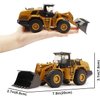 Gemini&Genius Mechanical Loader Toy, Construction Vehicle Wheeled Loader 1/50 Scale Skid Steer Loader Toy, Bulldozer Shovel Engineering Vehicle Alloy Models for Kids, Collection and Decoration House