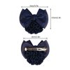 Driew Hair Clip, 6 Pcs Hair Net with Bow Hair Snoods for Women, Velvet, Polyester, Metal