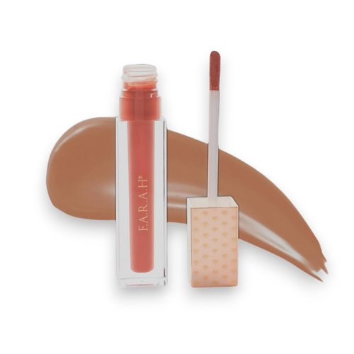 F.A.R.A.H. DAZZLE BO$$ Lip Gloss with Vitamin E and Jojoba Oil for Hydrated, Soft, and Nourished Lips (Iced Latte, 4.6ml)