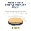 Kent MG2 Boar Bristle Hair Brush for Men, Military Brush with Natural Boar Bristles for Mens Grooming for Fine Hair, 360 Wave Brush Travel Hair Brush