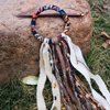 Dreadlock Hair Ties Dreadlock Accessories Dread Ties Loc Jewelry Dread Hair Clips Loc Ponytail Holders for Women and Men Dread Wrap for Dreads Braids Curls (3.5 inch / 9cm, Khaki)