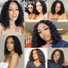 Wear and Go Glueless Wigs Human Hair Pre Plucked Pre Cut Water Wave Bob Wig Human Hair Lace Front Wigs for Beginners No Glue 4x4 Lace Closure Glueless Wigs for Black Women Human Hair 16 Inch