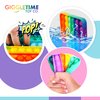 Giggle Time Bubble Push Poppers - 2 Pack - Sensory Fidget Toys, Silicone, Relieves Stress & Anxiety, Autism, ADHD - Party Favors, Back to School Supplies - 4.6 x 4.6 Inches Rainbow Color