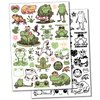 Frogs Toads Amphibians Temporary Tattoo Water Resistant Fake Body Art Set Collection - Color (One Sheet)