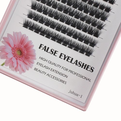 Bodermincer 180pcs D Curl Black/Brown 12-14-16mm Mixed/14-16-18mm Mixed Length EyeLashes Lash Cluster False Eyelashes (Black, Black 8-10-12mm Mixed)