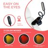 hooga Book Light, Ultra Dim Rechargeable Blue Blocking 1600K Amber or 625nm Red Light Emitting LEDs Prevent Eye Strain While Reading in Bed at Night. Gift for Students, Kids, Travel, Studying.