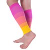 Doc Miller Calf Compression Sleeve Men and Women 20-30 mmHg, Shin Splint Compression Sleeve for Varicose Veins and Maternity 1 Pair ( Pink Peach Yellow, Small)