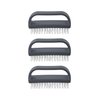 Superio Stiff Nail Brush with Handle 3 Pack Fingernail Scrub Cleaning Brushes for Toes and Nails, All-Purpose Cleaning Brush for Home, Kitchen, Work