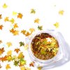 Minejin Nail Art DIY Maple Leaf Sequins Laser Glitters Thin Paillette Flakes Stickers Manicure Tips 12 Boxes