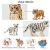 Toymany 12 Safari Animal Figurines, High Emulational Baby Plastic Zoo Animals, Lions Tigers Leopards Figure Toy Set, Easter Eggs Cake Toppers Christmas Birthday Gift for Kids Toddlers