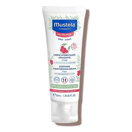 Mustela Baby Soothing Moisturizing Cream - Face Moisturizer for Very Sensitive Skin - with Natura...