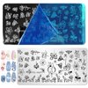 LoveOurHome Stamper Nail Stamping Kit 8pc Geometric Lace Animal Flower Nail Art Stamp Plates Template Stencil with Silicone Stampers Scrapers for Acrylic Manicure Design