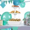 3-Tier Cupcake Stand - Square Display Stand for Birthday, Tea Party, Wedding, or Baby Showers - Dessert Table Display Set by Chef Buddy (White)