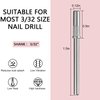C12rtive 100 Pcs 3mm Small Sanding Bands & 2Pcs Small Mandrel Bit Sanding Bands for Nail Drill,150# Upgrade 3mm Mini Sanding Bands for Professional Manicures and Pedicure with Stainless Steel Shaft