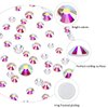 5136Pcs Flatback Clear Crystal Rhinestones Set for Nail Art Glass Tumblers Glitter Round with Picking Pen and Tweezer(SS4 ~ SS16)