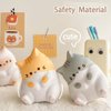 Cute Cat Stress Balls Squishy Toys,Foam Animal Shaped Stress Balls for Kids,Elastic Sensory Ball Party Favors Stress Relief Toy