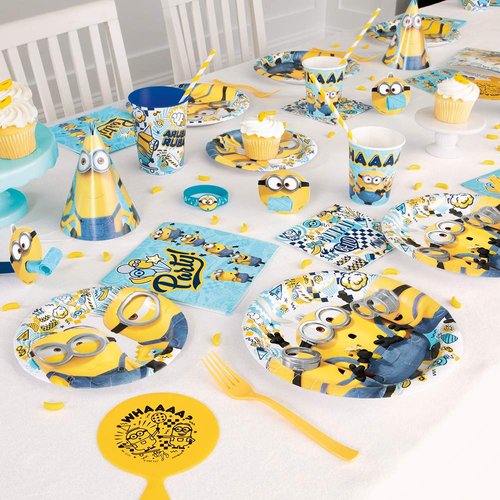 Unique Multicolor Minions 2 Beverage Napkins - 5" x 5" (16 Count) - Perfect for Themed Parties & Kid's Celebrations