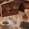 ZALALOVA Hamster-Chew-Toys Pet Activity Structure, 17 Pack Wooden Accessories with House, Food Bowl, Activity Toys for Mouse, Rats, Gerbils, Small Birds