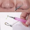 1Pcs Stainless Steel Pimples Blackhead Pins with Double Hidden Needle Steel Ring Squeeze Comedone Extractor Tool For Zit White head Color Random