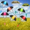 NANASO Parachute Toy, No Tangle Throw Throwing Parachute Men, Outdoor Children's Paratrooper Toy, Hand Throw Parachute Army Man (Red,Yellow,Blue,Rose Red,Orange,Green,Army Green,Camouflage)
