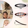 20pcs 2.8 Inch Oval Snap Hair Clips for Women Water Drop Shape Clips Metal Amber Ellipse Non-Slip Hair Grips Black and Brown Women Girls Hair Accessories