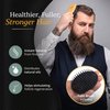 Belula Soft Bristle Brush Set for Men - Hairbrush for Thin, Normal and Short Hair, Wooden Comb, 2 Palm Brushes & Travel Bag Included