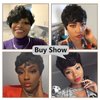 BOBCOO Short Wigs For Black Women Pixie Cut Wigs Natural Curly Black Wigs For Women Synthetic Fluffy Daily Wig Layered Heat Resistant Wigs Natural Wavy Black Short Curly Pixie Wig for Women